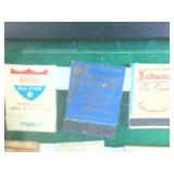 Framed Vintage Dairy Themed Matchbook Collection  Very Rare  Portis Straws  Bowman Dairy  Wilkersons  Northland Ice cream  Dutch Maid