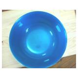 8 inch Reed and Barton Silver Plate Bowl with Beautiful Blue enamel
