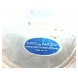 8 inch Reed and Barton Silver Plate Bowl with Beautiful Blue enamel