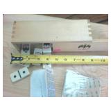 Bacardi Domino Set in wooden box and Jim Beam Card holder