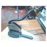 Vintage 1914 Embossed Tobacco Cutter in working condition  heavy duty steel and cast iron  Very Cool!