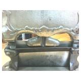 Vintage 1914 Embossed Tobacco Cutter in working condition  heavy duty steel and cast iron  Very Cool!