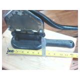 Vintage 1914 Embossed Tobacco Cutter in working condition  heavy duty steel and cast iron  Very Cool!