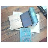 Collection of Vintage books including -  Commercial Law 1893 -  The Grafters 1904  Popular Hymns No. 2 (no date) Reader
