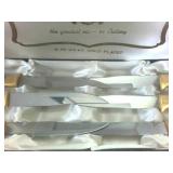 Lustrex Handled Shaaarp Knives  Vintage Regent Sheffield High Carbon Hollow Ground  24 karat Gold Plated Complete Set