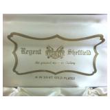 Lustrex Handled Shaaarp Knives  Vintage Regent Sheffield High Carbon Hollow Ground  24 karat Gold Plated Complete Set