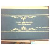 Lustrex Handled Shaaarp Knives  Vintage Regent Sheffield High Carbon Hollow Ground  24 karat Gold Plated Complete Set