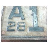 Rare 1928 Embossed Minnesota License Plate