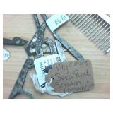 Early 1900s magic scratch removers  vintage flash lights  vintage inkwell and stylus  stainless hand warmer  Tiffen retaining rings