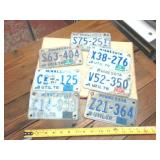 Lot of 7 Vintage Minnesota Embossed Trailer License plates from  early 80