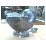 Vintage Silver Plated Conch Shell  6 inches tall and wide