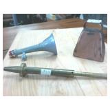 Copper Bell  Brass Pressure gauge -  Official Gene Autry Horn (missing rubber ball)