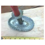 Vintage Silver Plated Brass Candle Holder (with height adjuster)