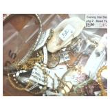 Large Lot of Costume Jewelry with Handmade Birchbark Carrying Case