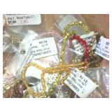 Large Lot of Costume Jewelry with Handmade Birchbark Carrying Case