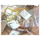 Large Lot of Costume Jewelry with Handmade Birchbark Carrying Case