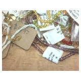Large Lot of Costume Jewelry with Handmade Birchbark Carrying Case