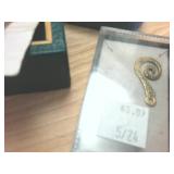 Rolex Box (real) with sets of earrings  hat pins -  and Owl Piece