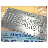 Vintage Matching Set in Original Packaging - Embossed 10000 Lakes Minnesota License Plate  585 BUD