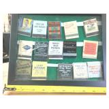 Vintage Framed Matchbook Collection including -  Forest Lake Dairy  Harvey Coop Creamery -  Super Milk out of Fargo -  MelORich  Acee  Grand Prize Milk and more!