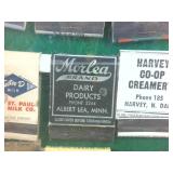 Vintage Framed Matchbook Collection including -  Forest Lake Dairy  Harvey Coop Creamery -  Super Milk out of Fargo -  MelORich  Acee  Grand Prize Milk and more!