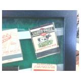 Vintage Framed Matchbook Collection including -  Forest Lake Dairy  Harvey Coop Creamery -  Super Milk out of Fargo -  MelORich  Acee  Grand Prize Milk and more!