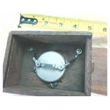Vintage wooden ammeter