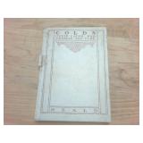 Vintage book written by Heald  Colds their Cause Prevention and Cure  Dated 1905