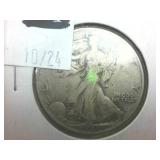 2 coins  1943 and 1943D Silver Walking Liberty Half Silver Dollars 1 dollar face value