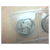 4 silver coins total  Pre-1965 Washington Quarters  1 dollar face value