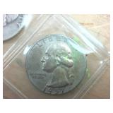 4 silver coins total  Pre-1965 Washington Quarters  1 dollar face value