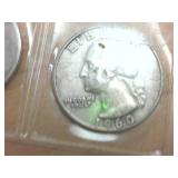 4 silver coins total  Pre-1965 Washington Quarters  1 dollar face value