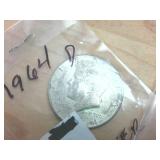 4 coin lot  1964 Silver Kennedy Half Dollars  two dollar face value