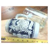 2 Mugs  One made in Germany Stein and an Authentic A&W Vintage Glass Frosty Mug