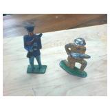 2 Antique WWI Metal Soldier Toys  Authentic