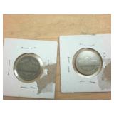 2 War Era 1944 Silver Jefferson Nickels