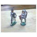 2 Antique WWI Metal Soldier Toys  Authentic