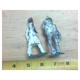 2 Antique WWI Metal Soldier Toys  Authentic