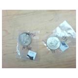 2 coin lot -  1964 Kennedy Silver Half Dollars