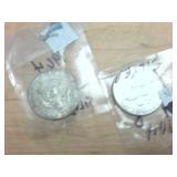 2 coin lot -  1964 Kennedy Silver Half Dollars