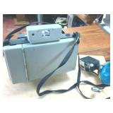 Vintage Polaroid Land Camera with Case  Automatic 230 with flash attachment