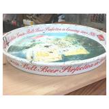 Authentic Vintage Grain Belt Metal serving tray  12 inch Diameter
