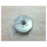 Vintage Hanson Hardware and Lumber Tape Measure called Little Pal  3 ft long Zimmerman, MN  all metal, miniature