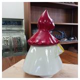 Vintage McCoy Little Red Riding Hood Ceramic Cookie Jar from 1940s  12+ inches tall