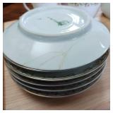 Mettenburg Bavaria  six saucers  four cups and Tea Carafe (10 inches tall) Set -