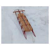 Authentic Vintage Blazing Flexible Flyer Steel Runner Sled  61 inches long