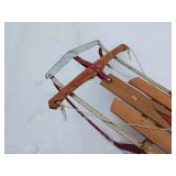 Authentic Vintage Blazing Flexible Flyer Steel Runner Sled  61 inches long