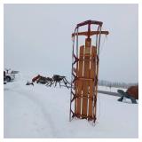 Authentic Vintage Blazing Flexible Flyer Steel Runner Sled  61 inches long