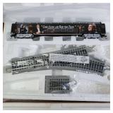 Johnny Cash Bachman Hawthorne Village Train care set  brand new unopened track  cars are 12 inches long  have certificate of authenticity with unopened box