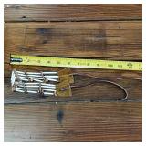 Handmade genuine leather hairbone pipe beads and stone choker